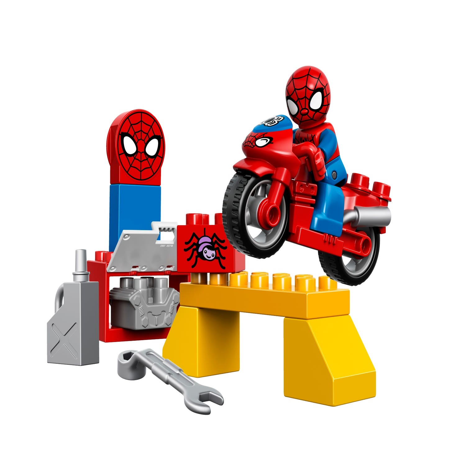 Lego Spiderman On Motorbike Stock Photo - Download Image Now - Spider-Man,  Motorcycle, Lego - iStock