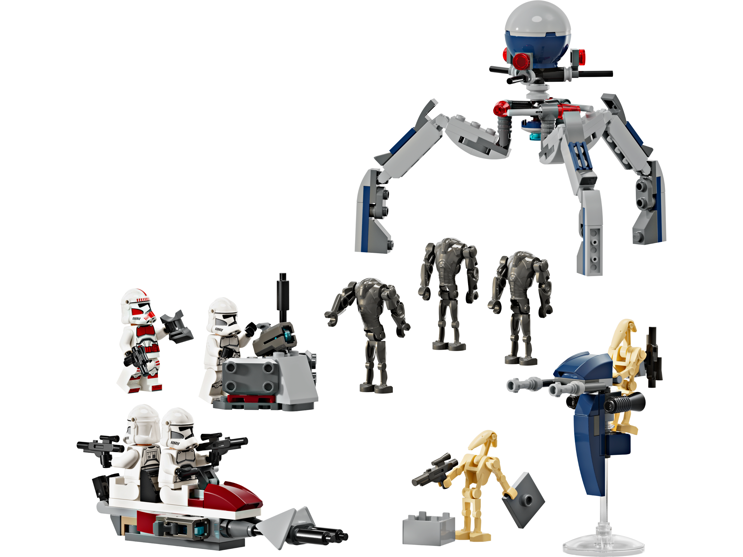 LEGO 75372 Clone Trooper & Battle Droid Battle Pack: 9 Figuren und jede  Menge Zubehör!
