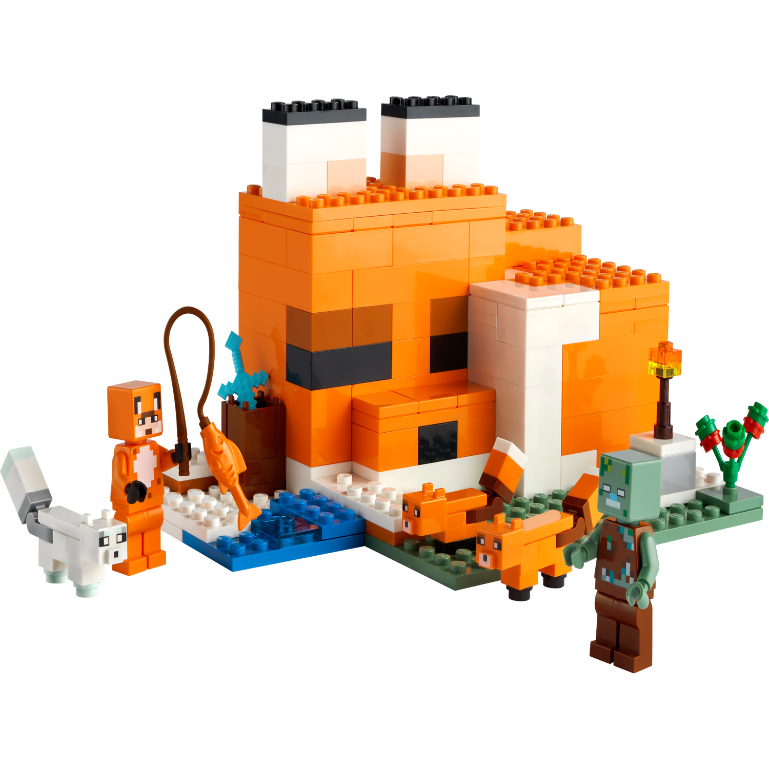 Le refuge du renard dans LEGO Minecraft : une aventure de construction et  de créativité 