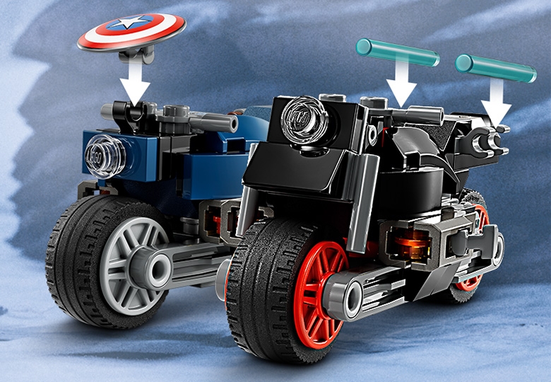 Captain america discount motorcycle lego set