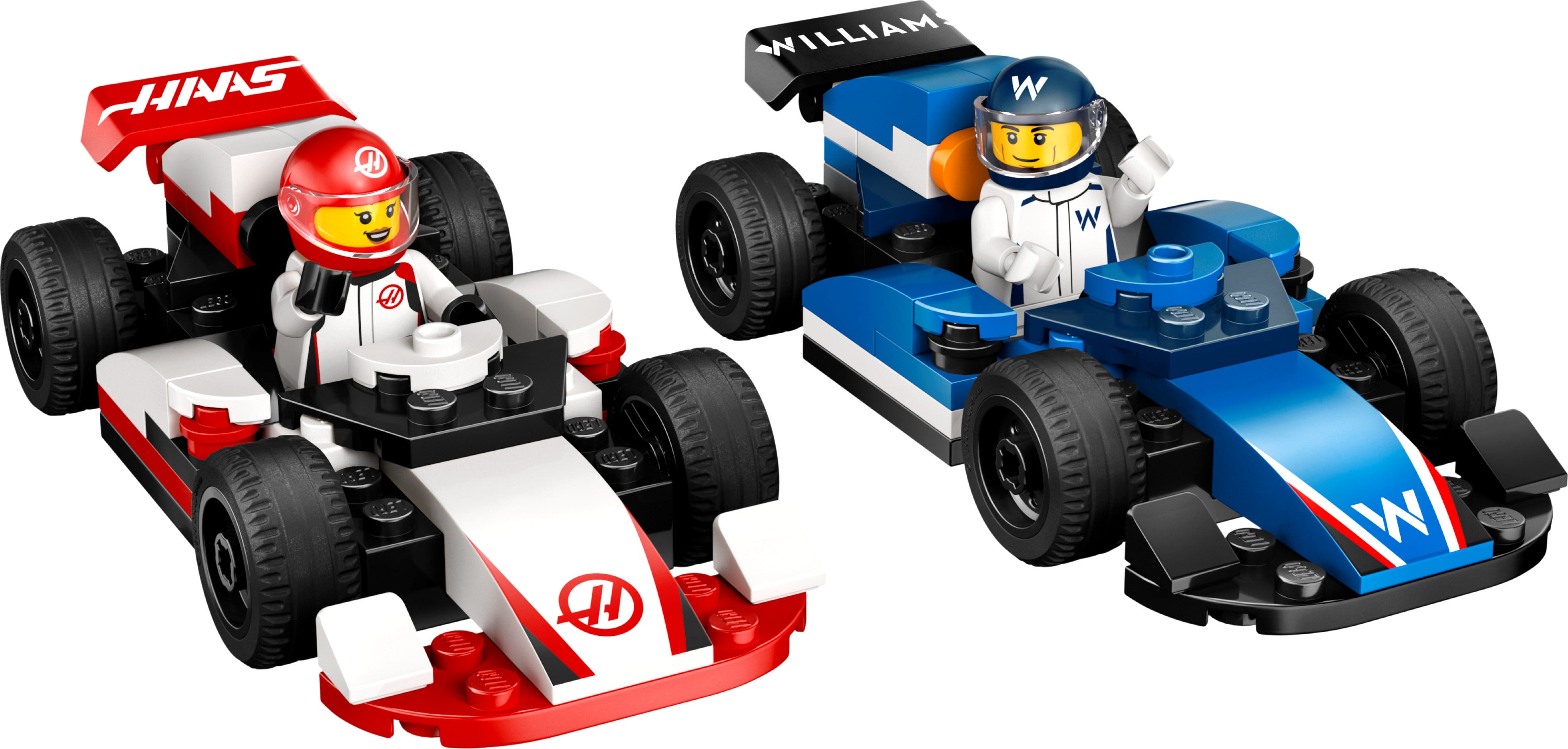 F1 Williams Racing und Haas F1 Rennautos