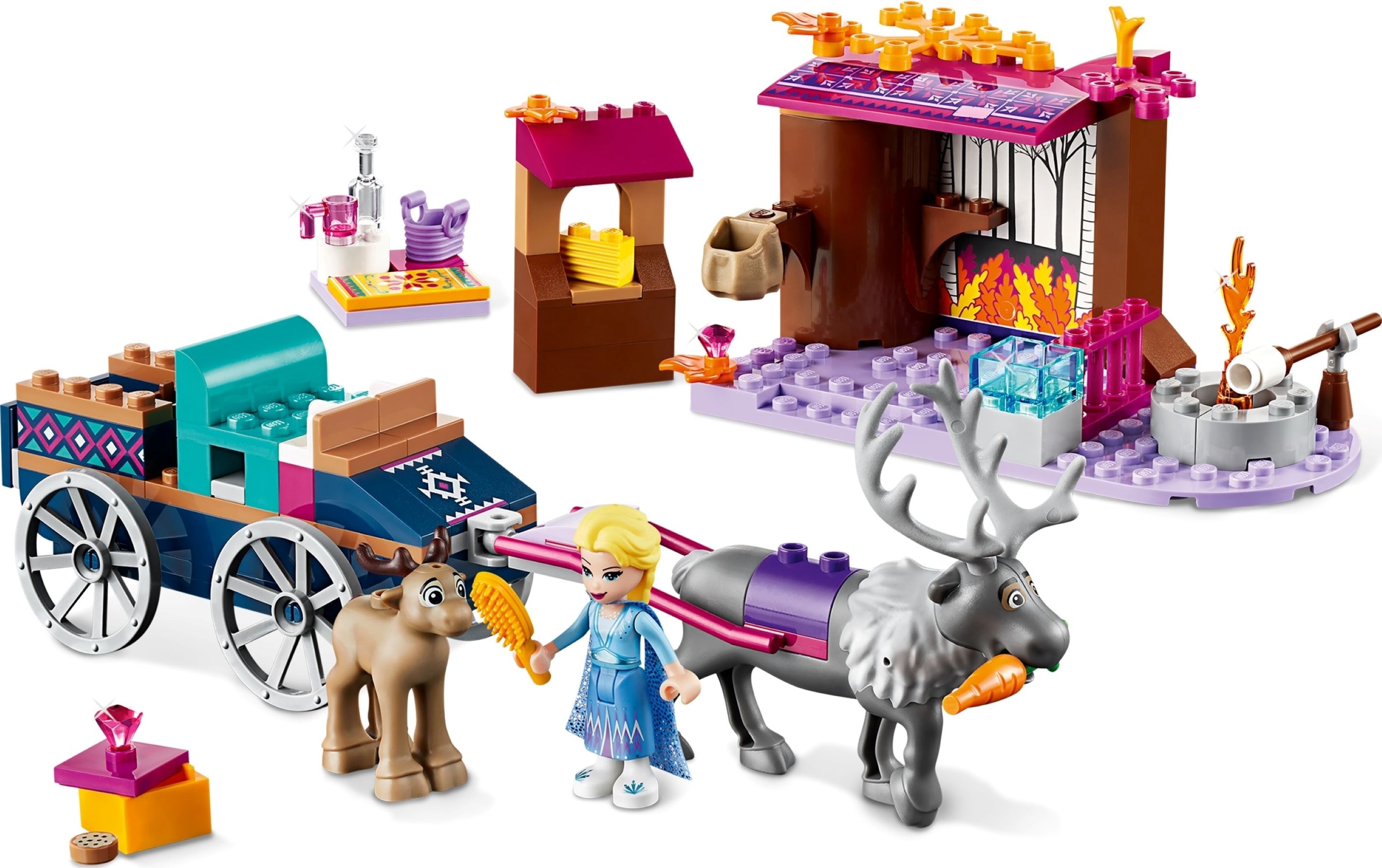 canvas Ronde rekenmachine Elsa's Wagon Adventure 41166 | Frozen | Buy online at the Official LEGO®  Shop US