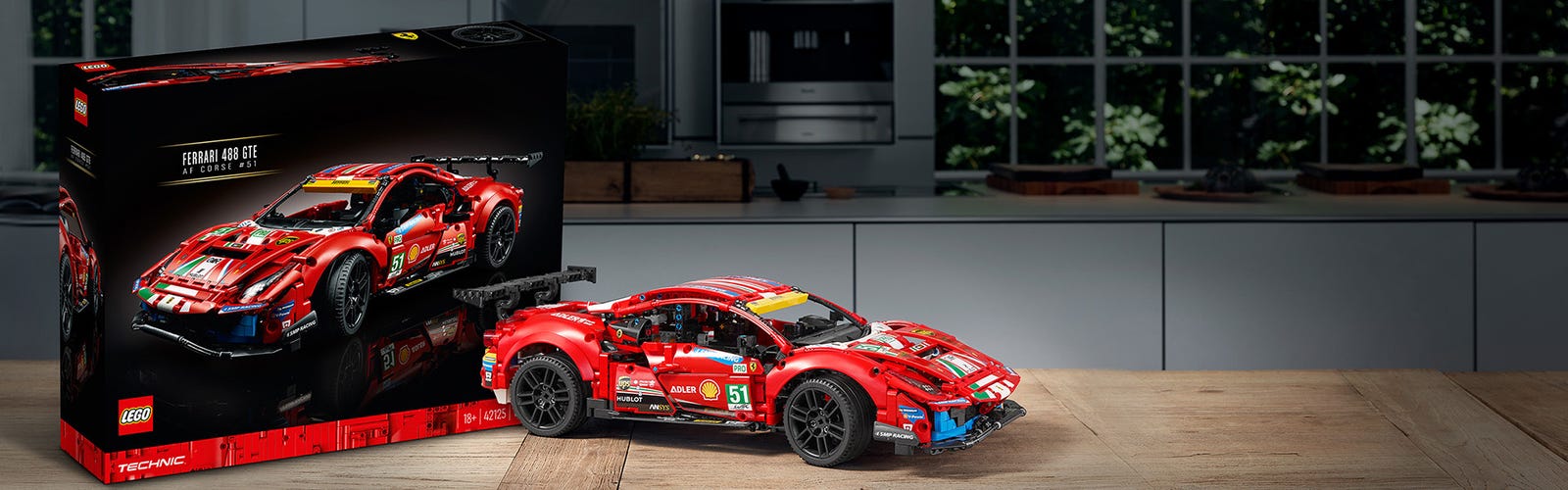 LEGO Technic Ferrari 488 GTE “AF Corse #51” 42125 Super Sports Car  Exclusive Collectible Model Kit, Collectors Set for Adults to Build