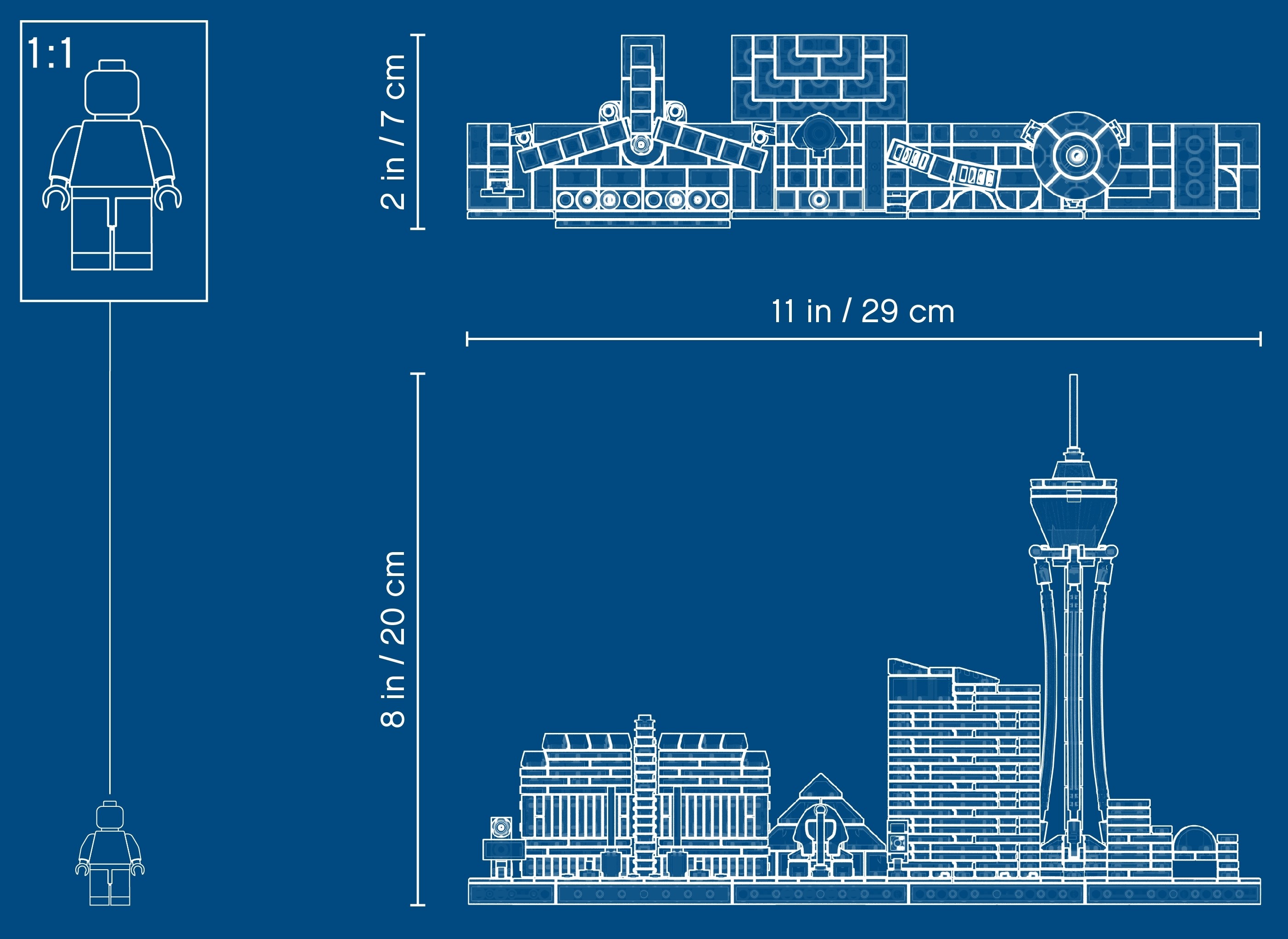 LEGO Architecture Skyline Collection Las Vegas Building Kit 21047 (487  Pieces)