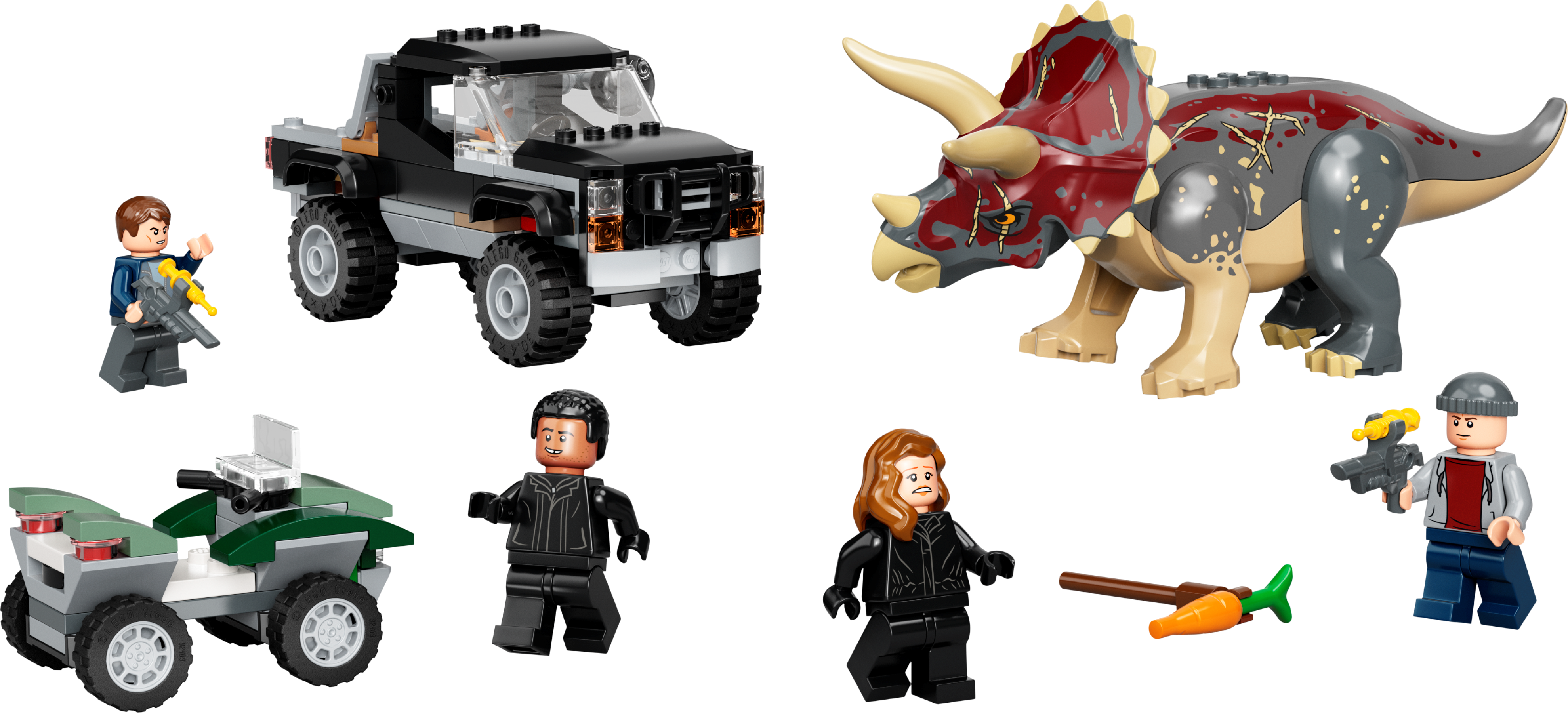 Triceratops Pickup Truck Ambush Jurassic World™ | Buy online at the Official LEGO® Shop