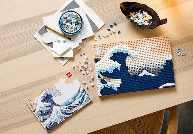 LEGO® ART 31208 Hokusai – La Grande Vague, Décoration Murale Japonaise,  Loisir Créatif, Adultes - Cdiscount Jeux - Jouets