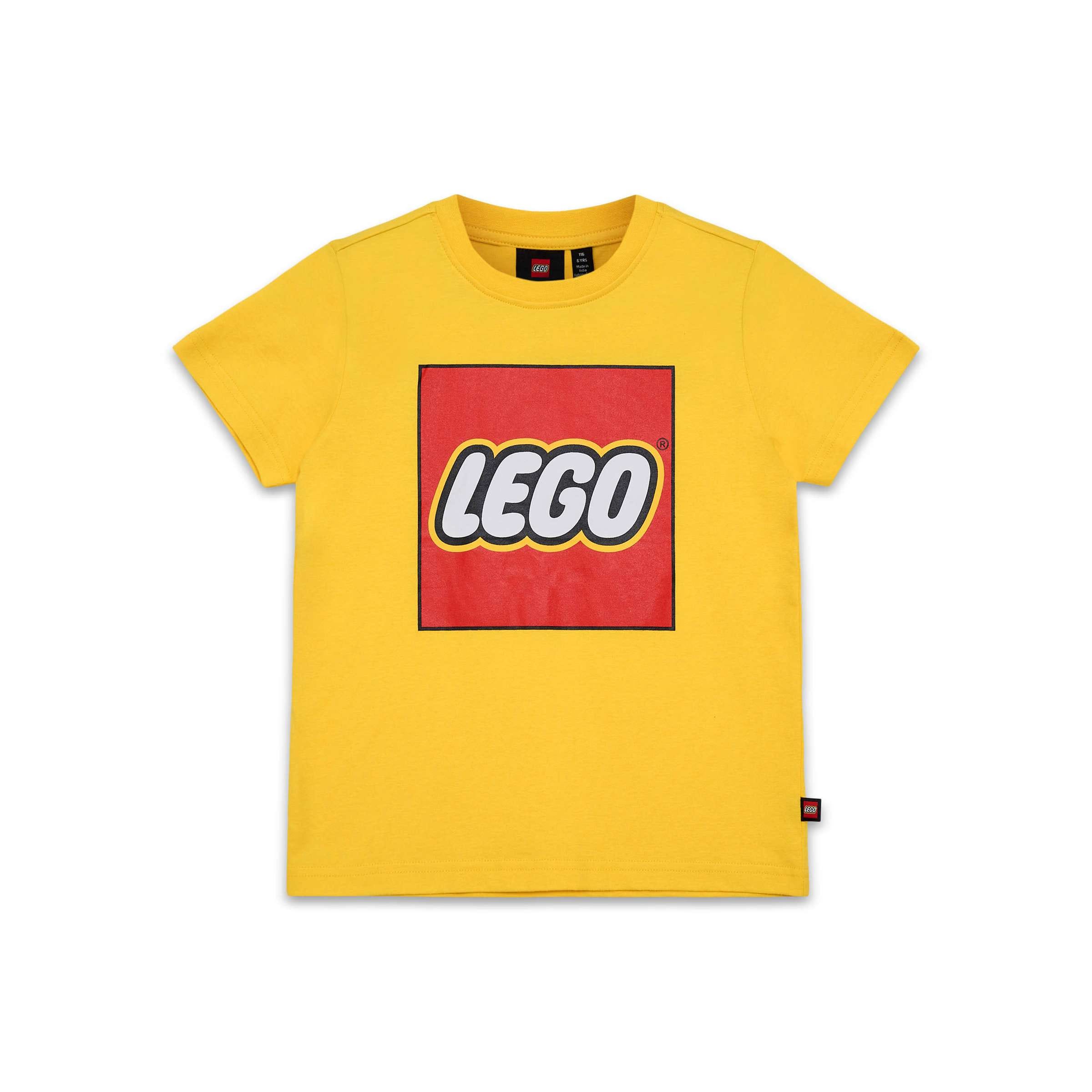 Kurzarm-T-Shirt in Gelb mit Logo für Kinder