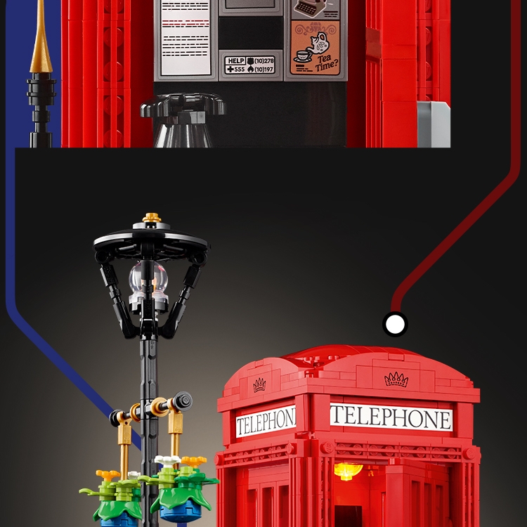 Red London Telephone Box 21347 | Ideas | Buy online at the - LEGO