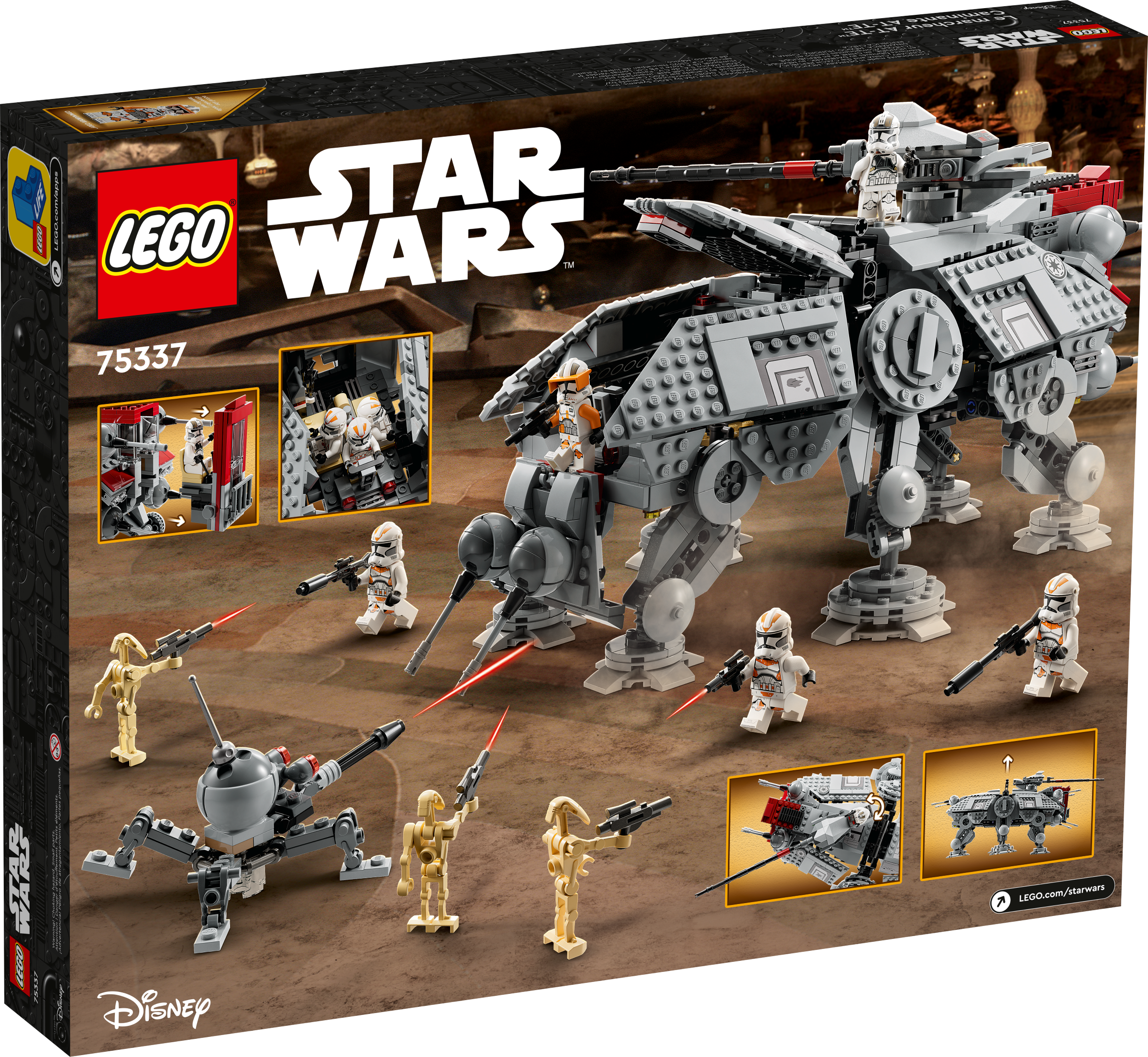 75337 - LEGO® Star Wars - Le marcheur AT-TE LEGO : King Jouet, Lego,  briques et blocs LEGO - Jeux de construction