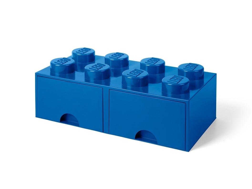 Image of Cassetto-mattoncino a 8 bottoncini - Blu