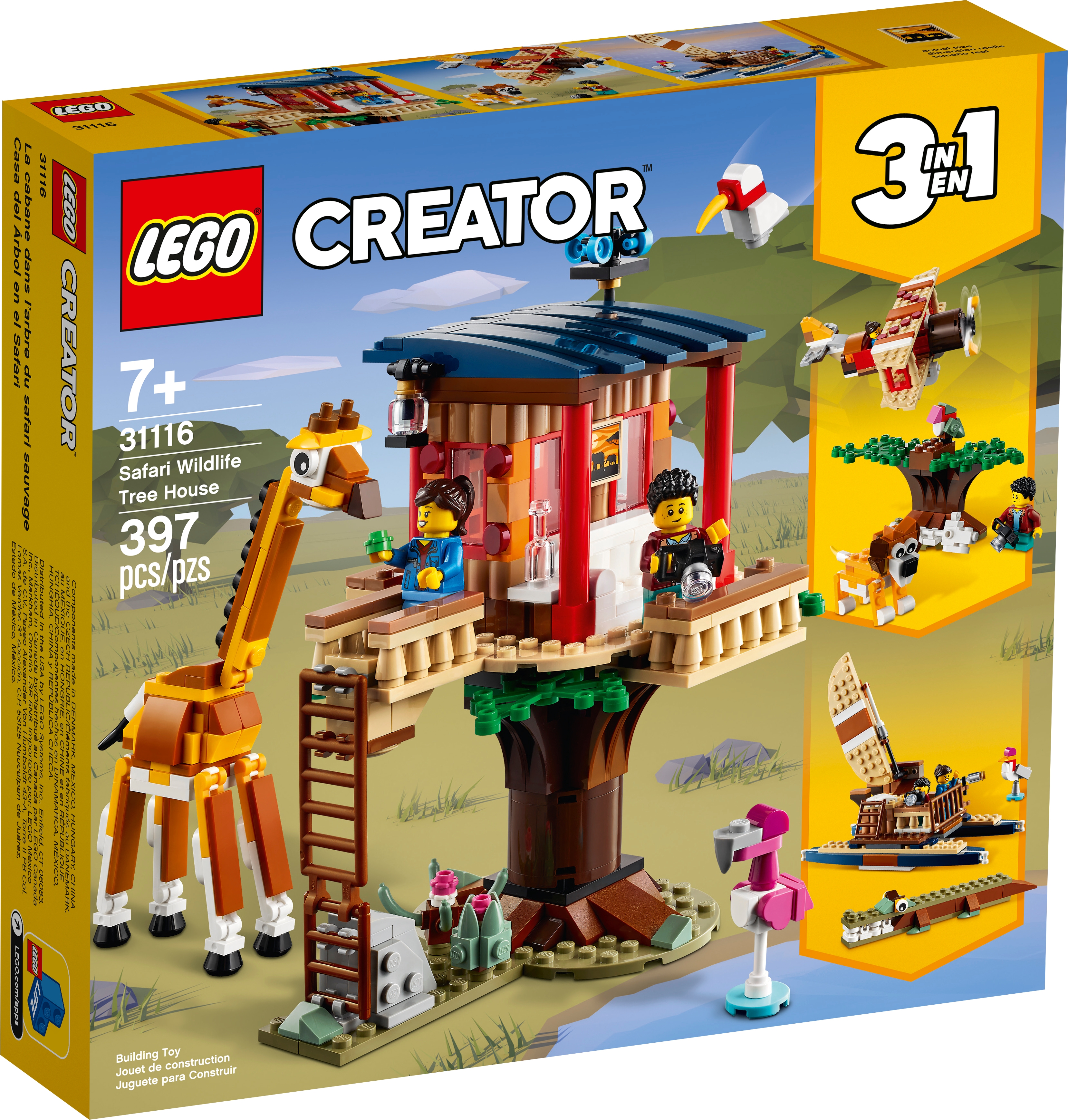 Casa del Árbol en la Sabana 31116 | Sets 3 en 1 Creator | Oficial LEGO®  Shop MX