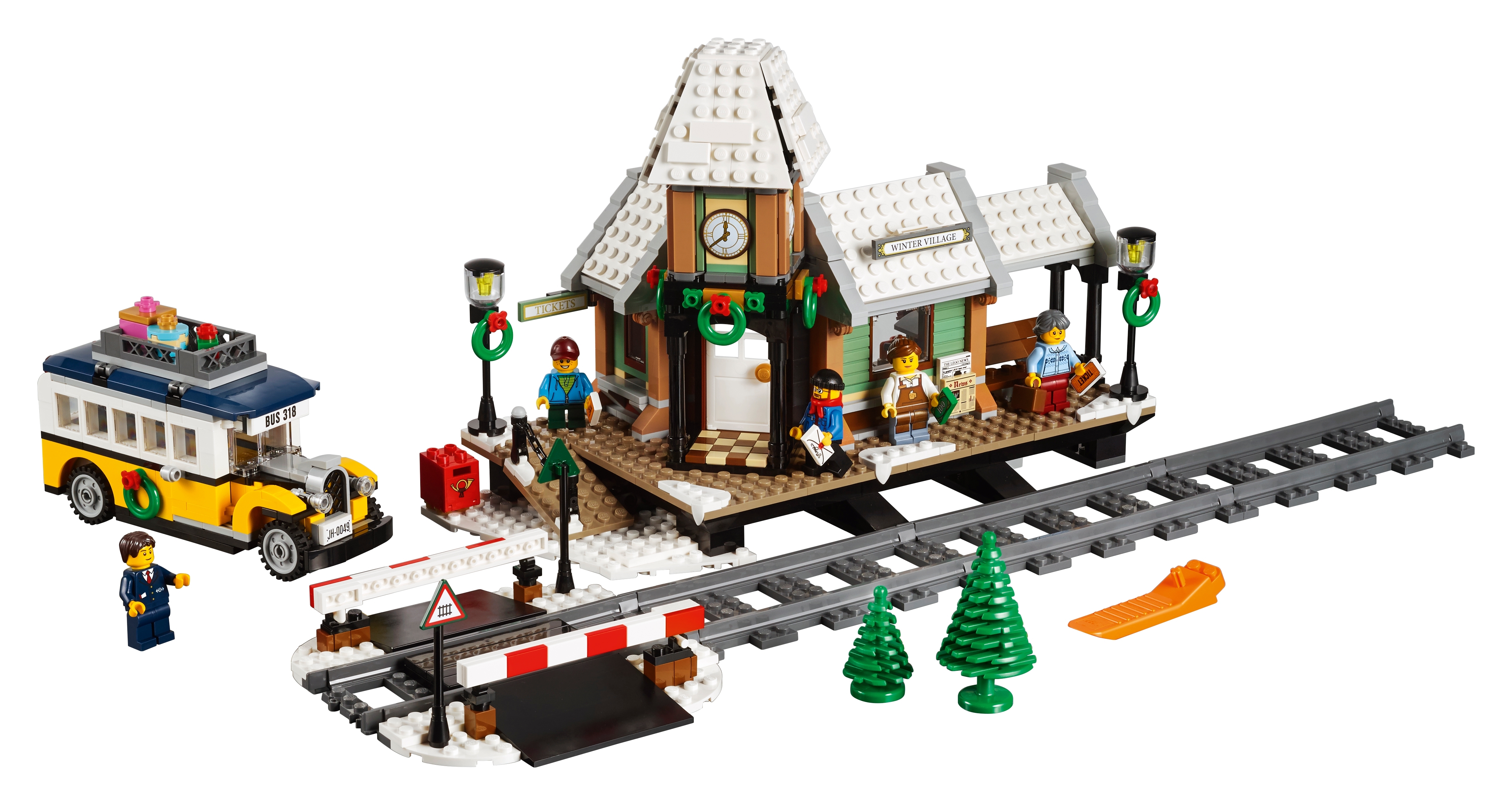 lego christmas train station