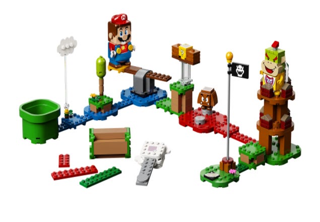 Figurine type lego Gros Bowser / Super Mario - Super Mario