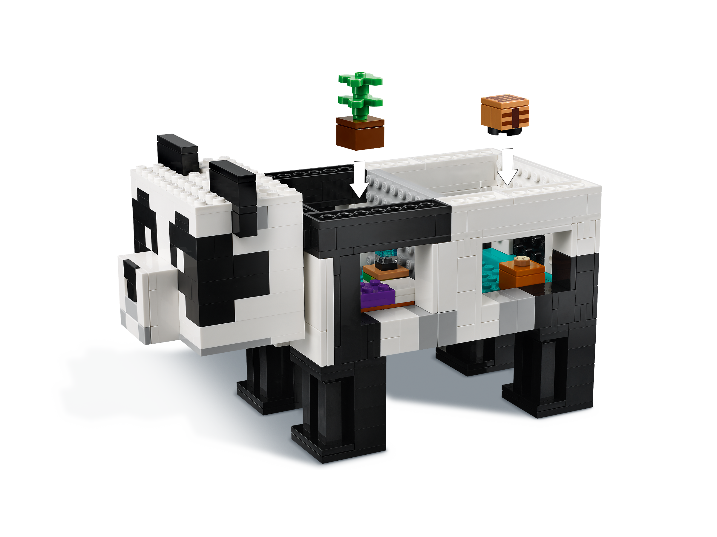 Kit déclairage LED pour Lego Minecraft The Panda Haven, ensemble dé