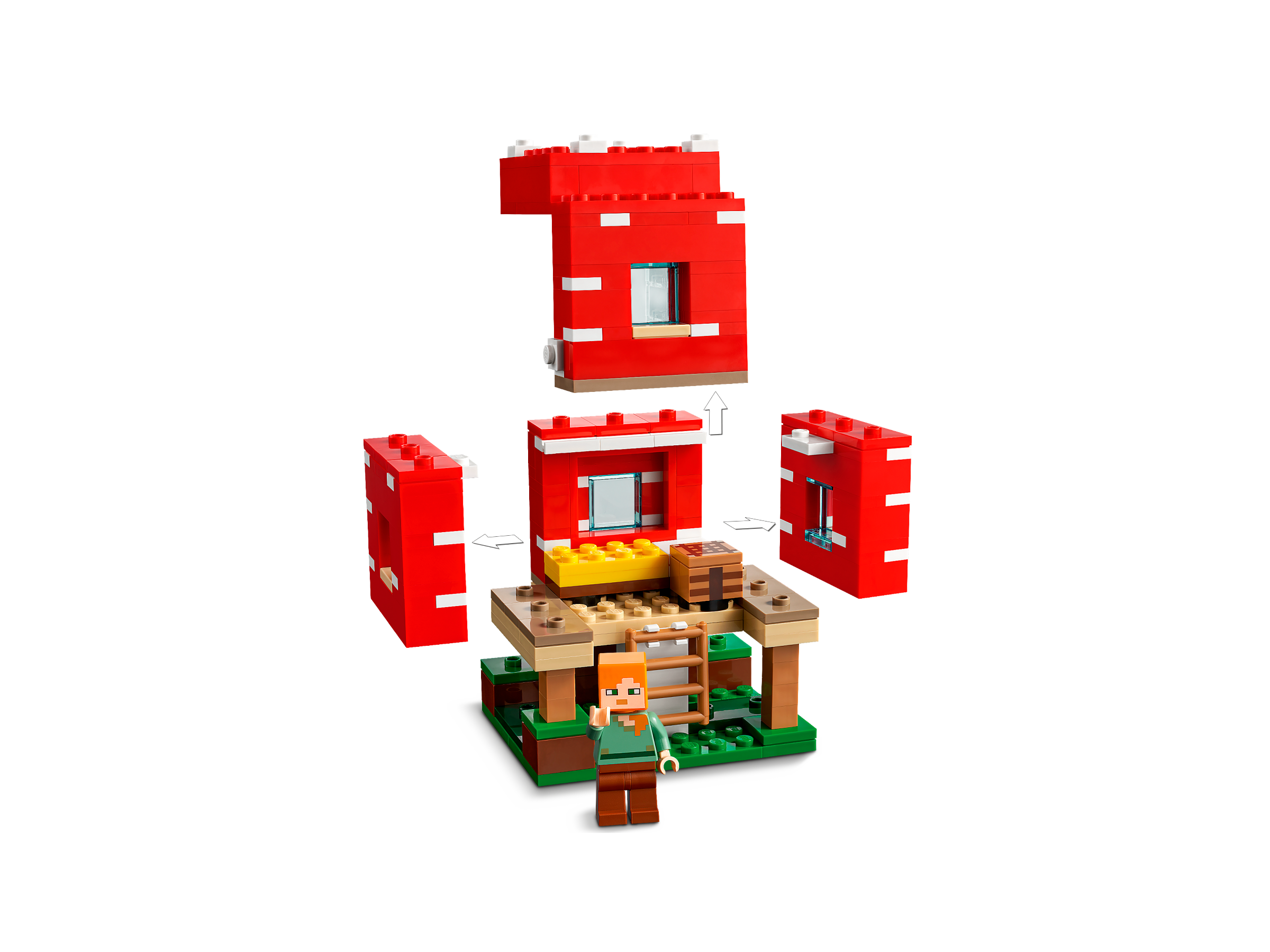 LEGO Minecraft - Juego de The Mushroom House, 21179, juguete de  construcción para niños de 8 años, idea de regalo con figuras de Alex,  Mooshroom y