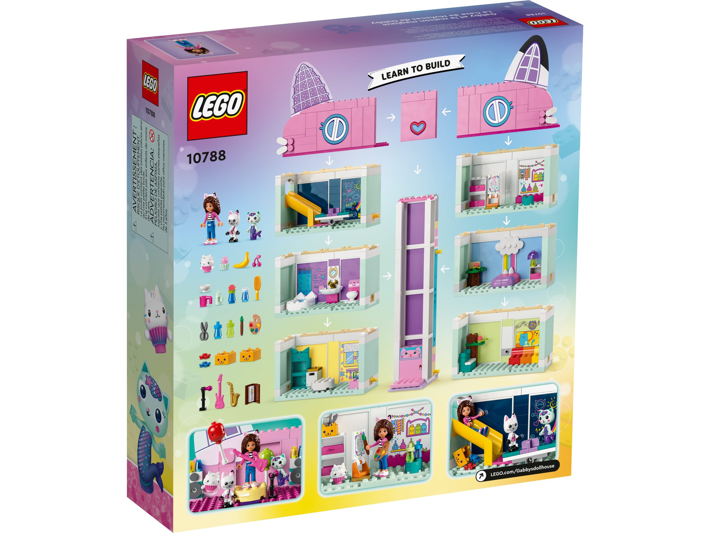 LEGO 10788 La Maison Magique de Gabby, Jouet de Maison de Poupées de Noël,  à 4
