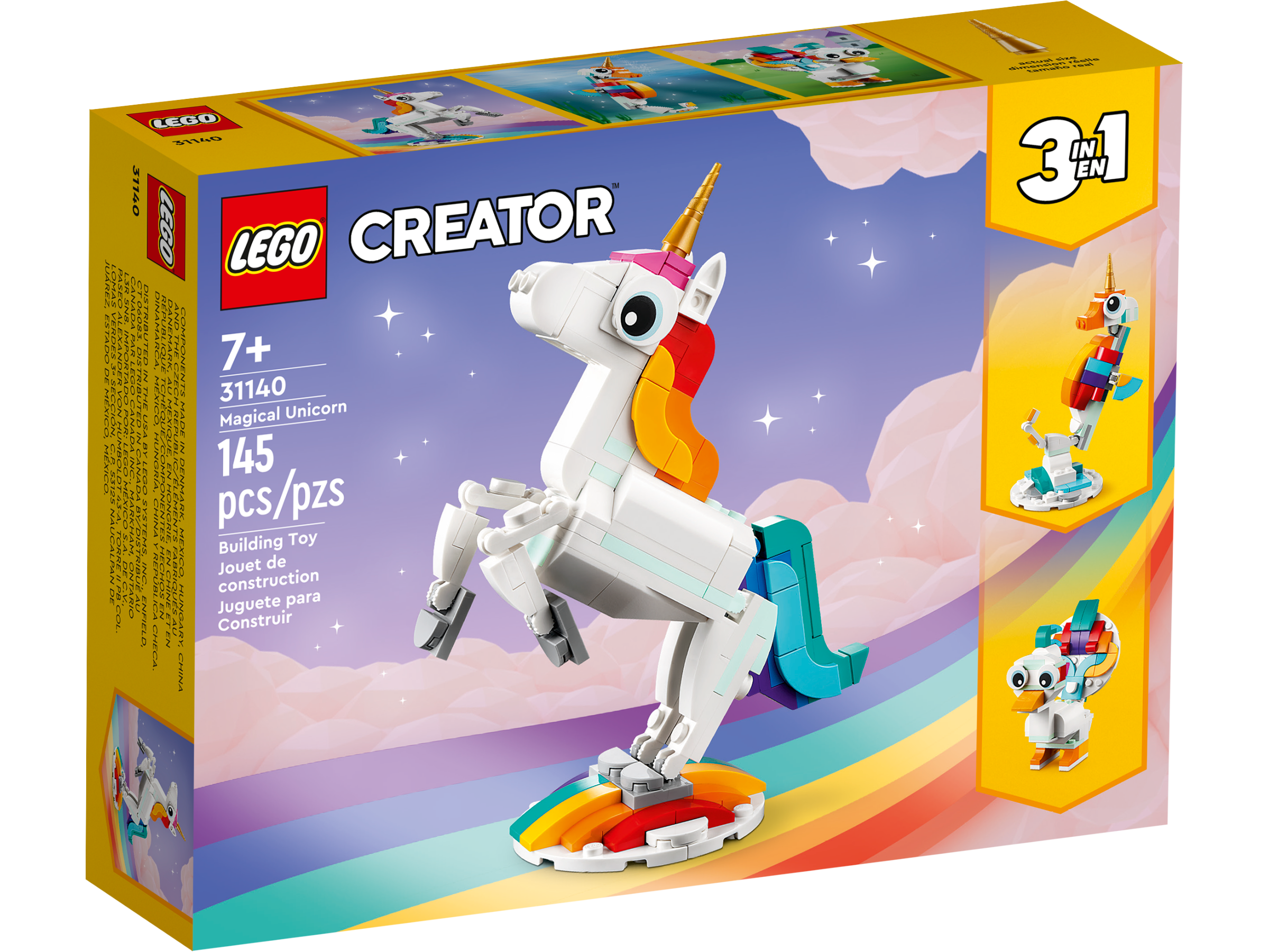 3D Lego Unicorn Graphic · Creative Fabrica