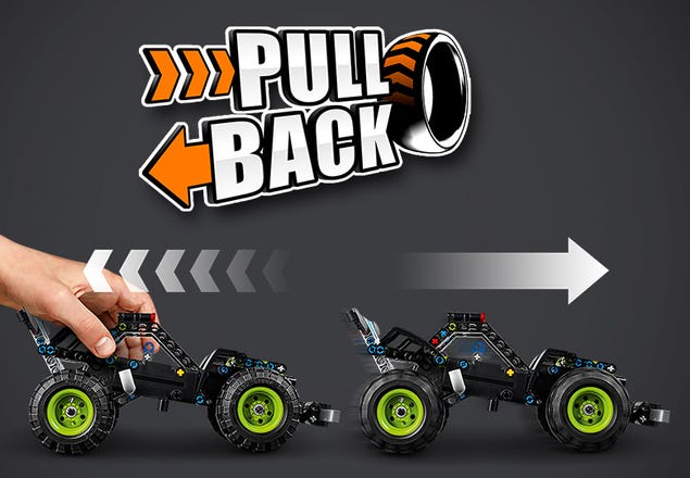 LEGO Technic 42118 Monster Jam Grave Digger Un camion-jouet et un buggy  tout-terrain 
