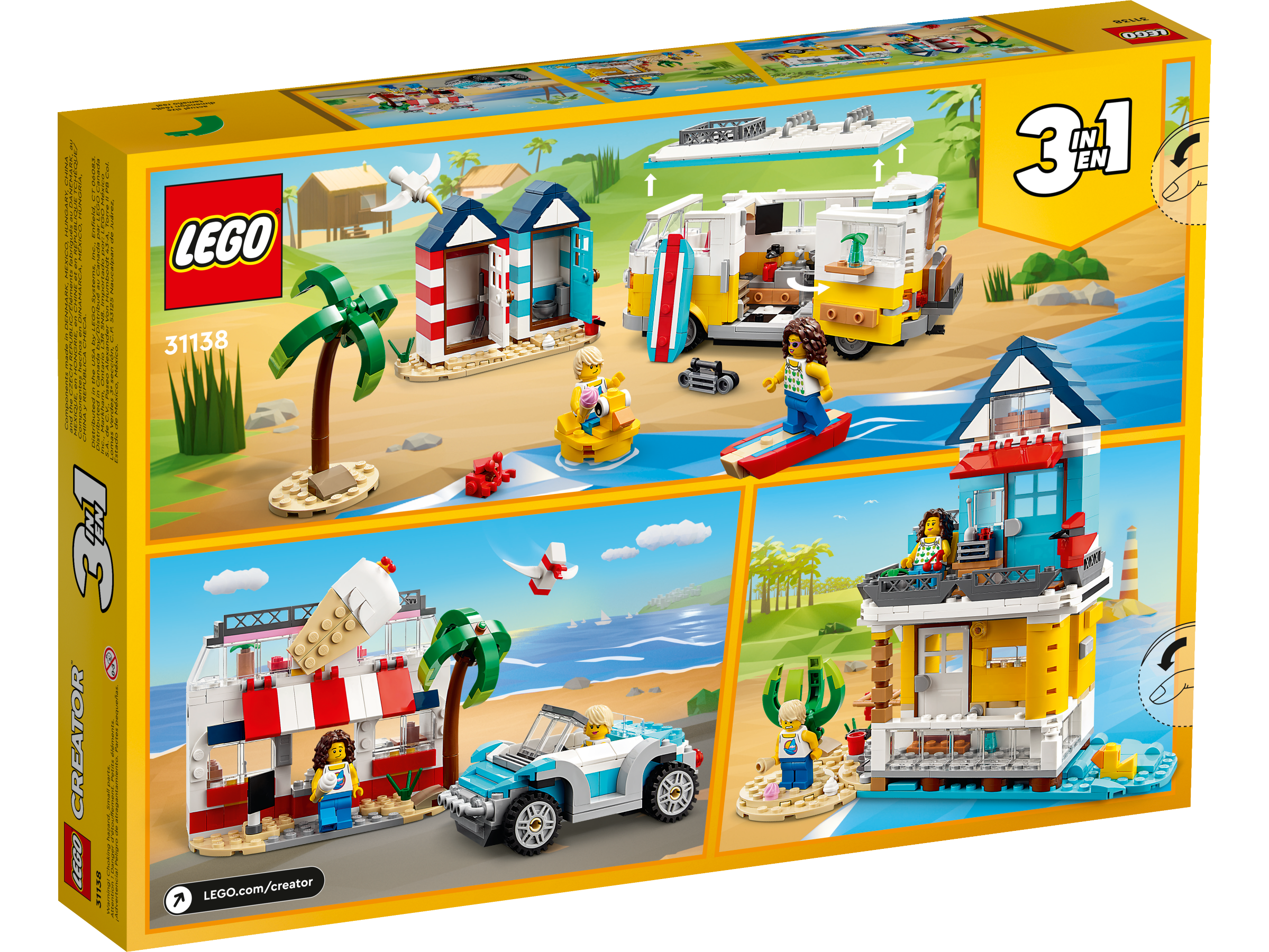 LEGO 31138 Camping-car de plage  Boutique en ligne plentyShop LTS