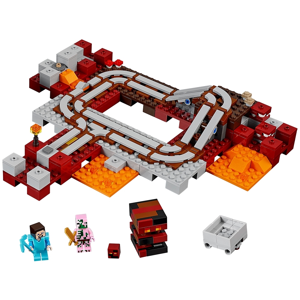 The Nether Railway 21130 | Minecraft® | Buy online the Official LEGO® Shop US