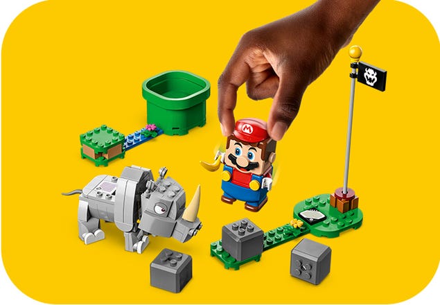 LEGO Super Mario Rambi The Rhino Expansion Set 71420 Super Mario Not  Included 673419374545