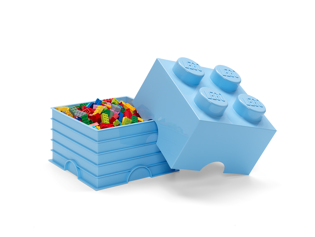 Lego Box 4, Mini Contenitore Lego a 4 Bottoncini, Scatola Snack, Azzurro,  4.6 x 4.6 x 4.3 cm : : Giochi e giocattoli