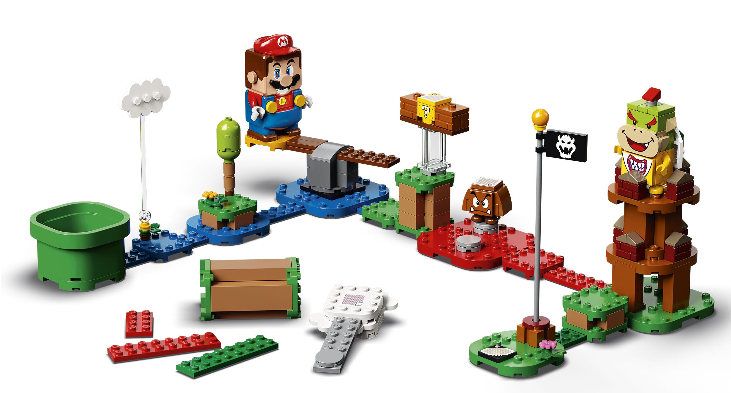 Bundel met de LEGO Super Mario starter set en een cadeau