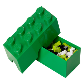 Caja lego verde arena forma de bloque 18x25x25cm 