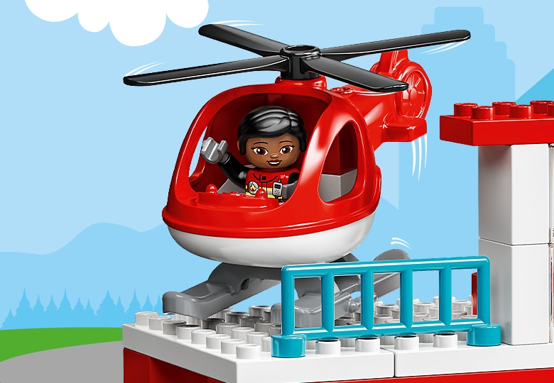 Fire Station & Helicopter 10970 | DUPLO® | Buy online at the