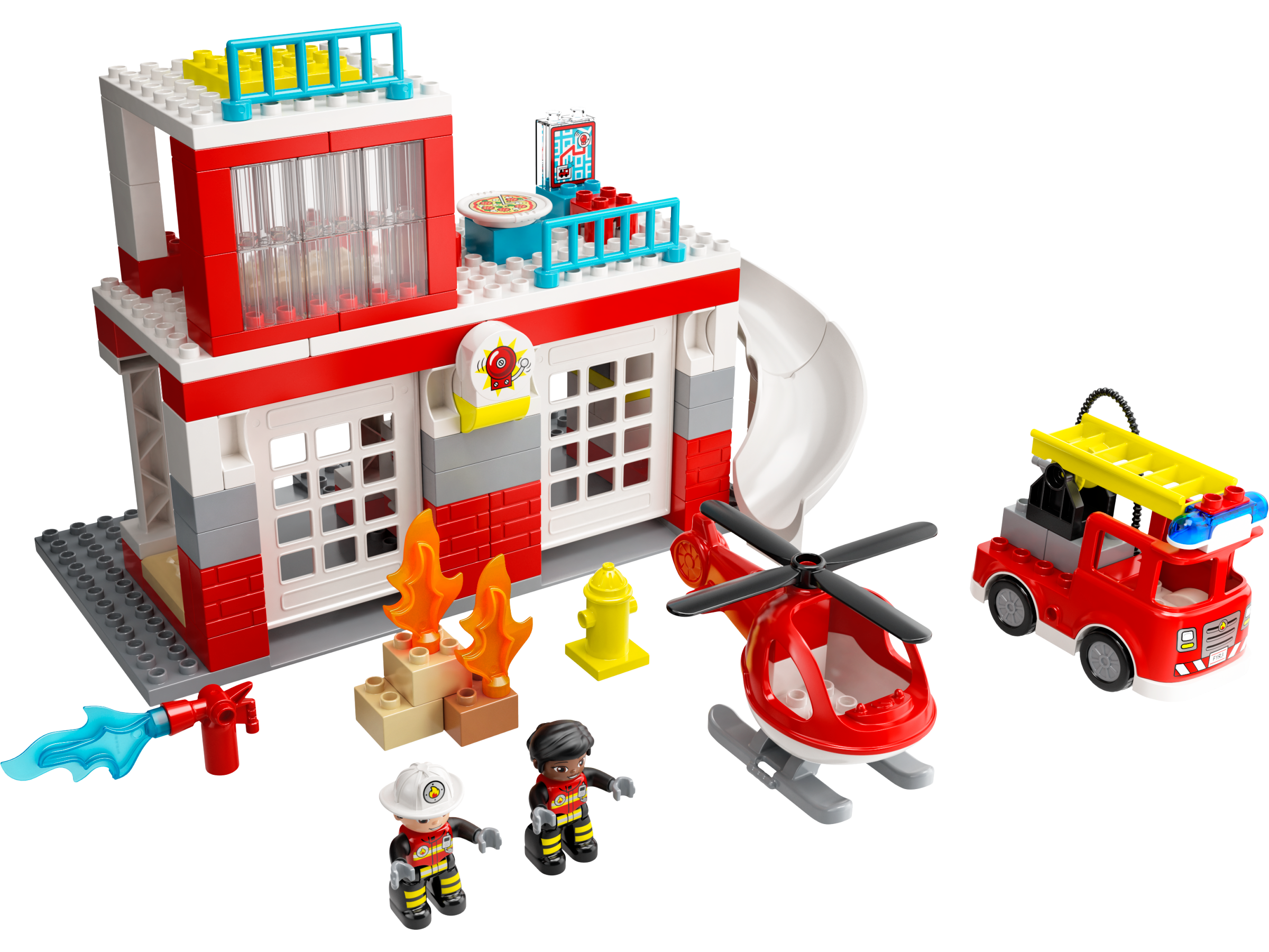 Brandstation og helikopter | DUPLO® | Officiel LEGO® Shop DK