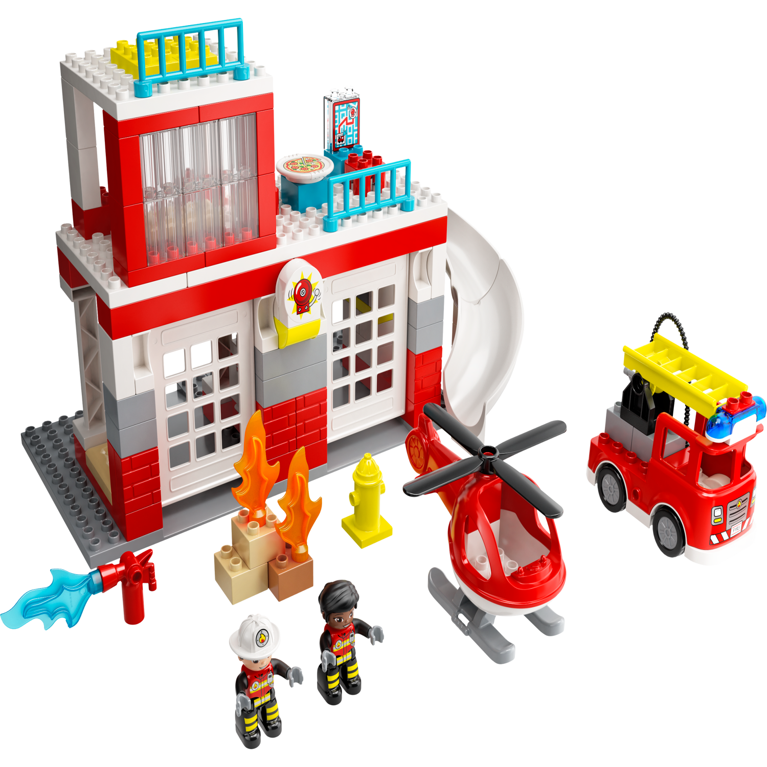 Acheter en ligne LEGO DUPLO La caserne et l'hélicoptère des pompiers  (10970) à bons prix et en toute sécurité 