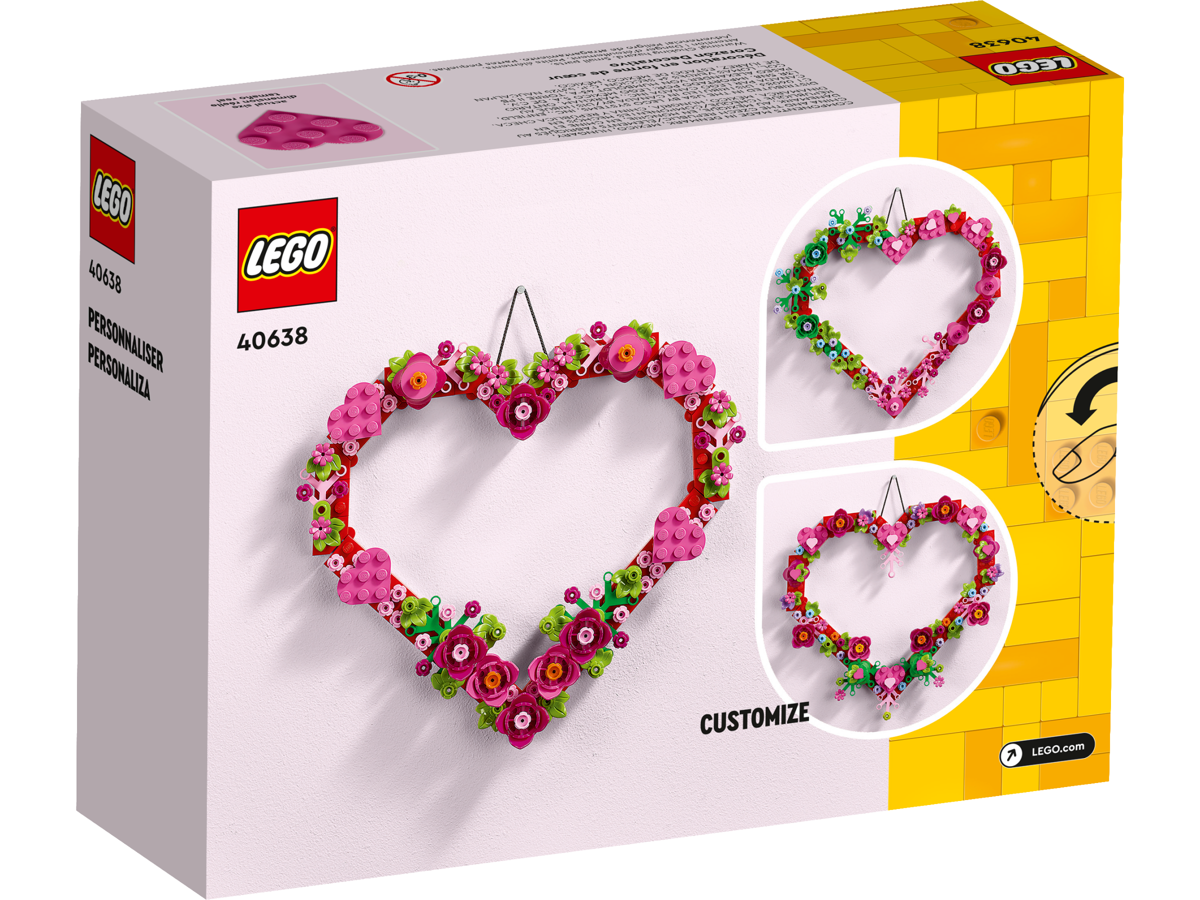 LEGO 6254513 COEUR 3X3 - ROSE