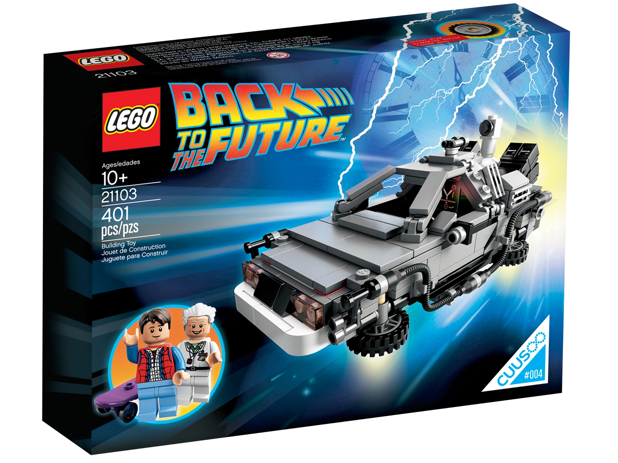 Lego BACK TO THE FUTURE DELOREAN - Epic TIME TRAVEL! Cuusoo #004 Set 21103  time-lapse 