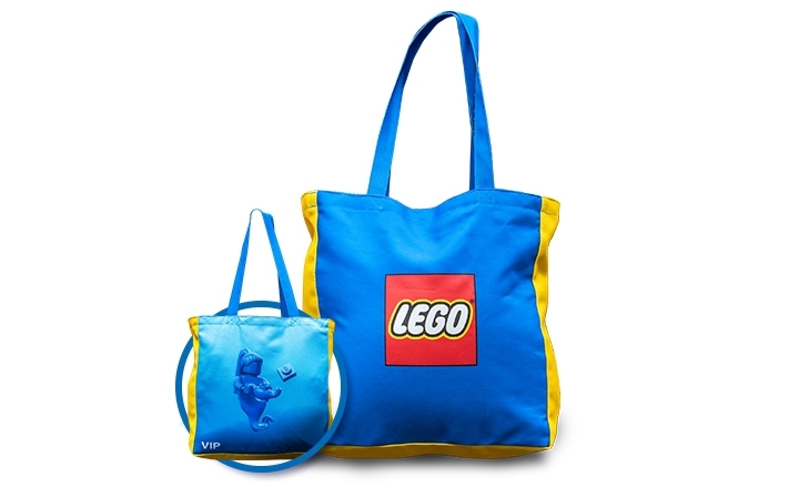 Louis Vuitton Lego Shopping Bag Orange & Blue 15 3/4 x 13 1/4 x 6 1/4