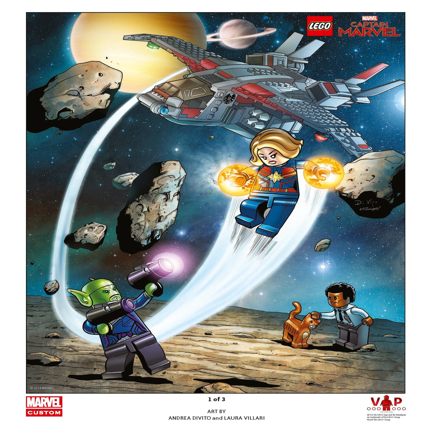 Lego Captain Marvel Art Print 1 Of 3 Unknown Buy Online At The Official Lego Shop No