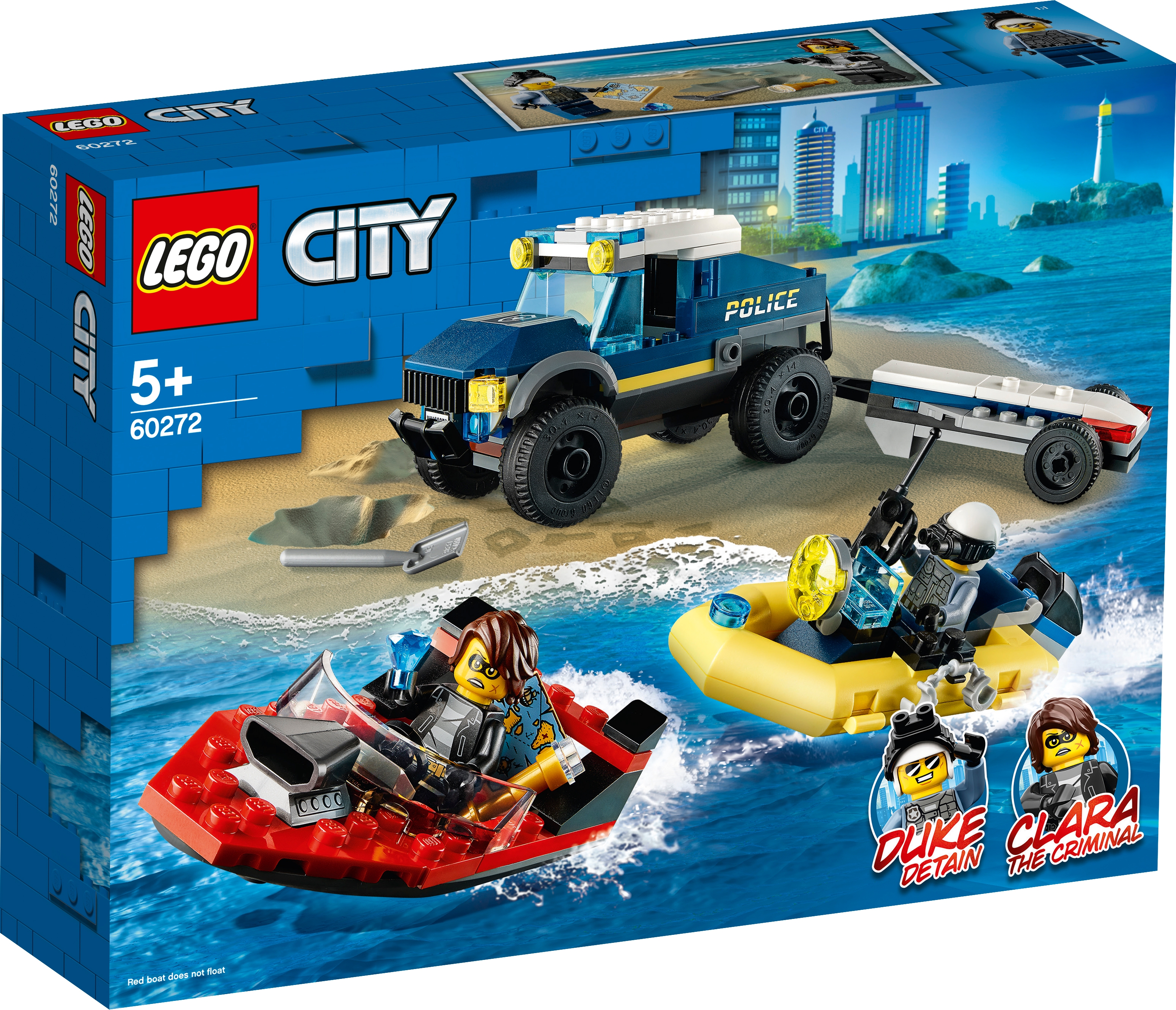LEGO 60272 City - Le Transport de Bateau de la Police d'élite 