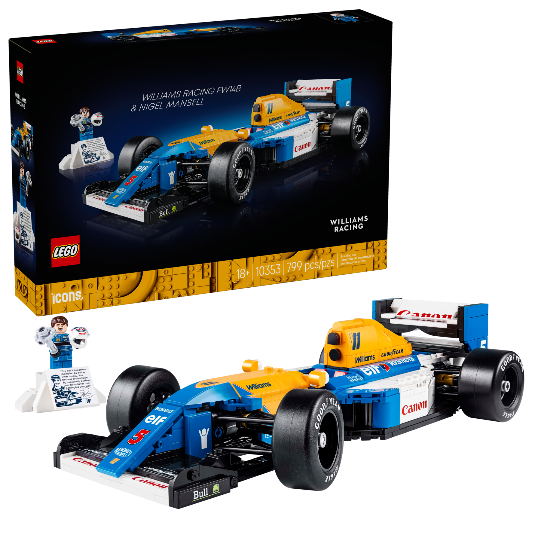 Williams Racing FW14B & Nigel Mansell 10353 | LEGO® Icons  |レゴ®ストア公式オンラインショップJPで購入