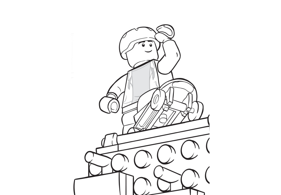 lego construction coloring pages