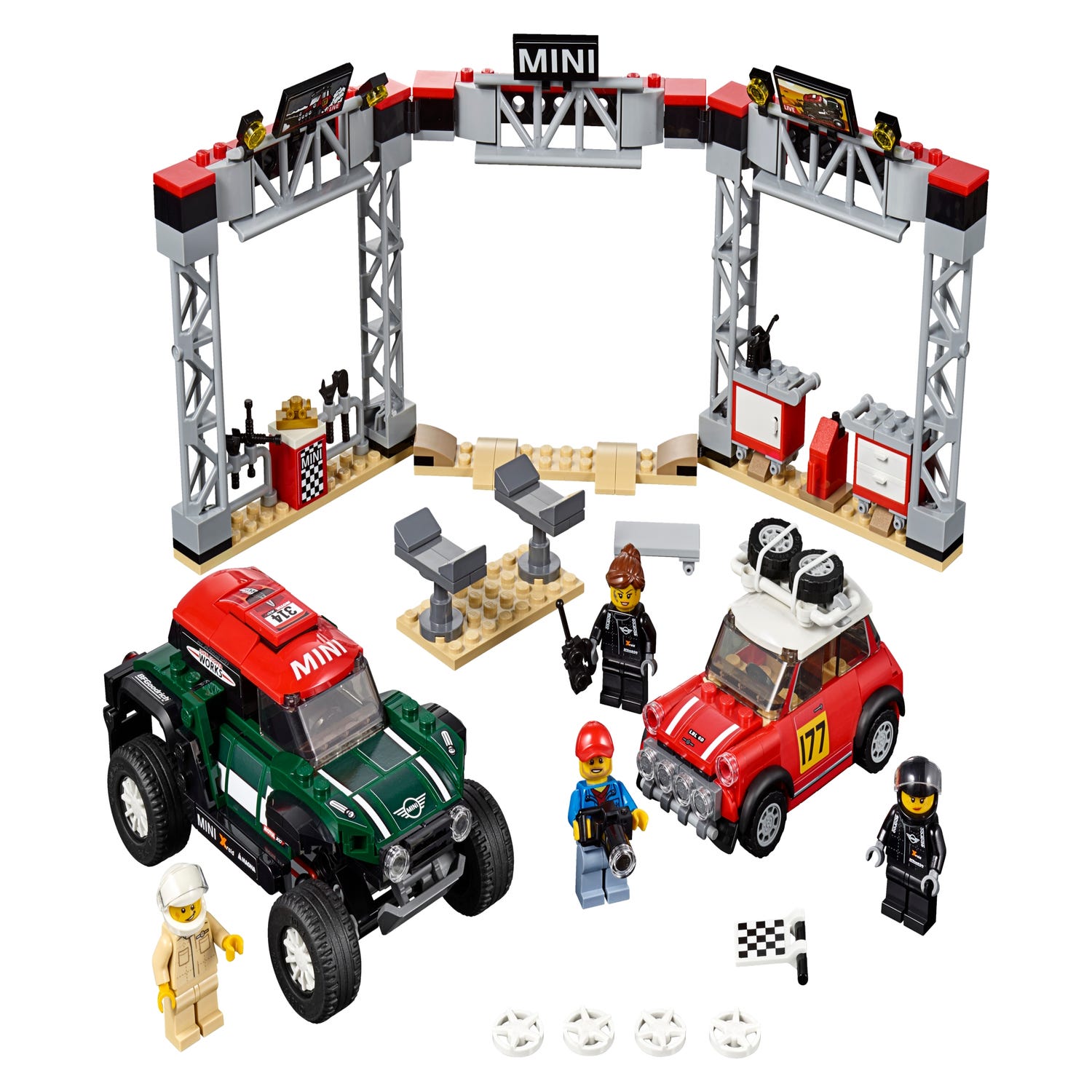 LEGO Speed Champions Coches Mini Cooper S Rally y MINI John