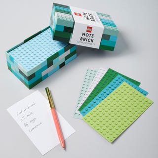 LEGO® notatark med klossedesign