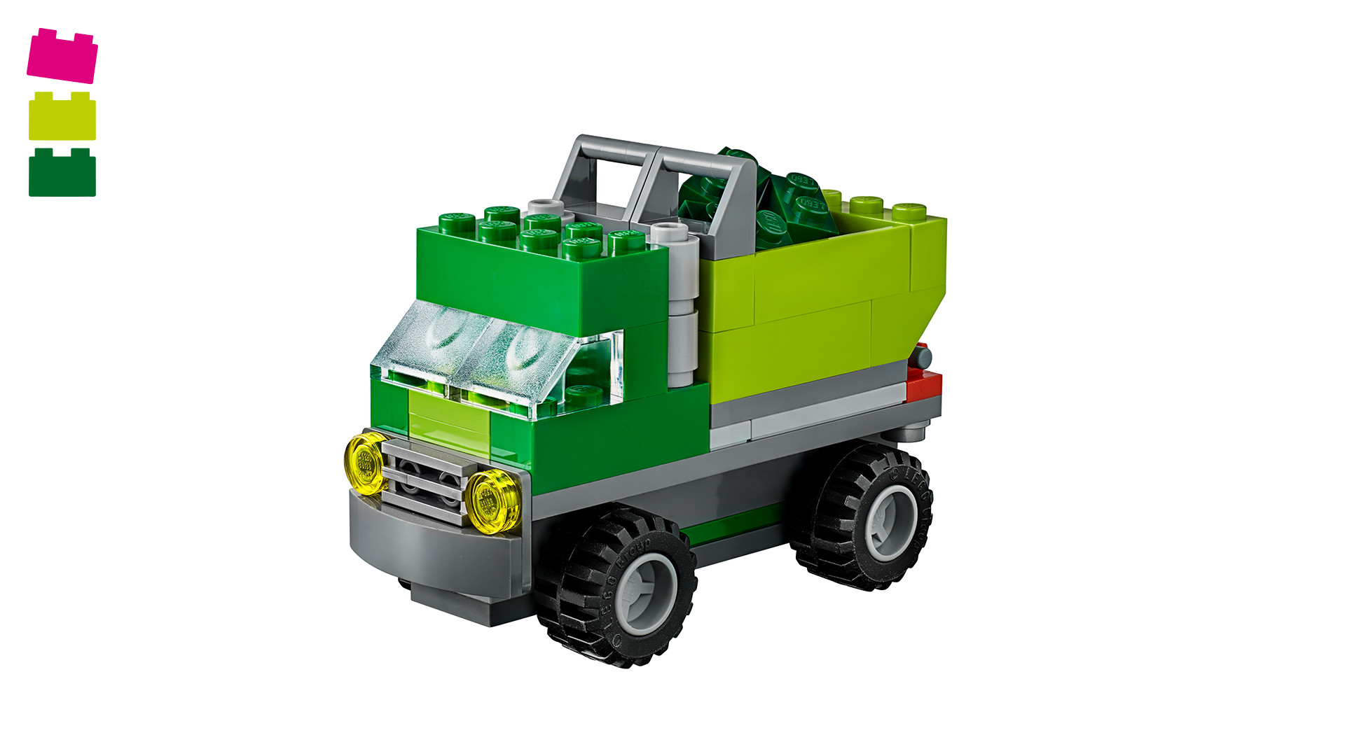 lego garbage truck green