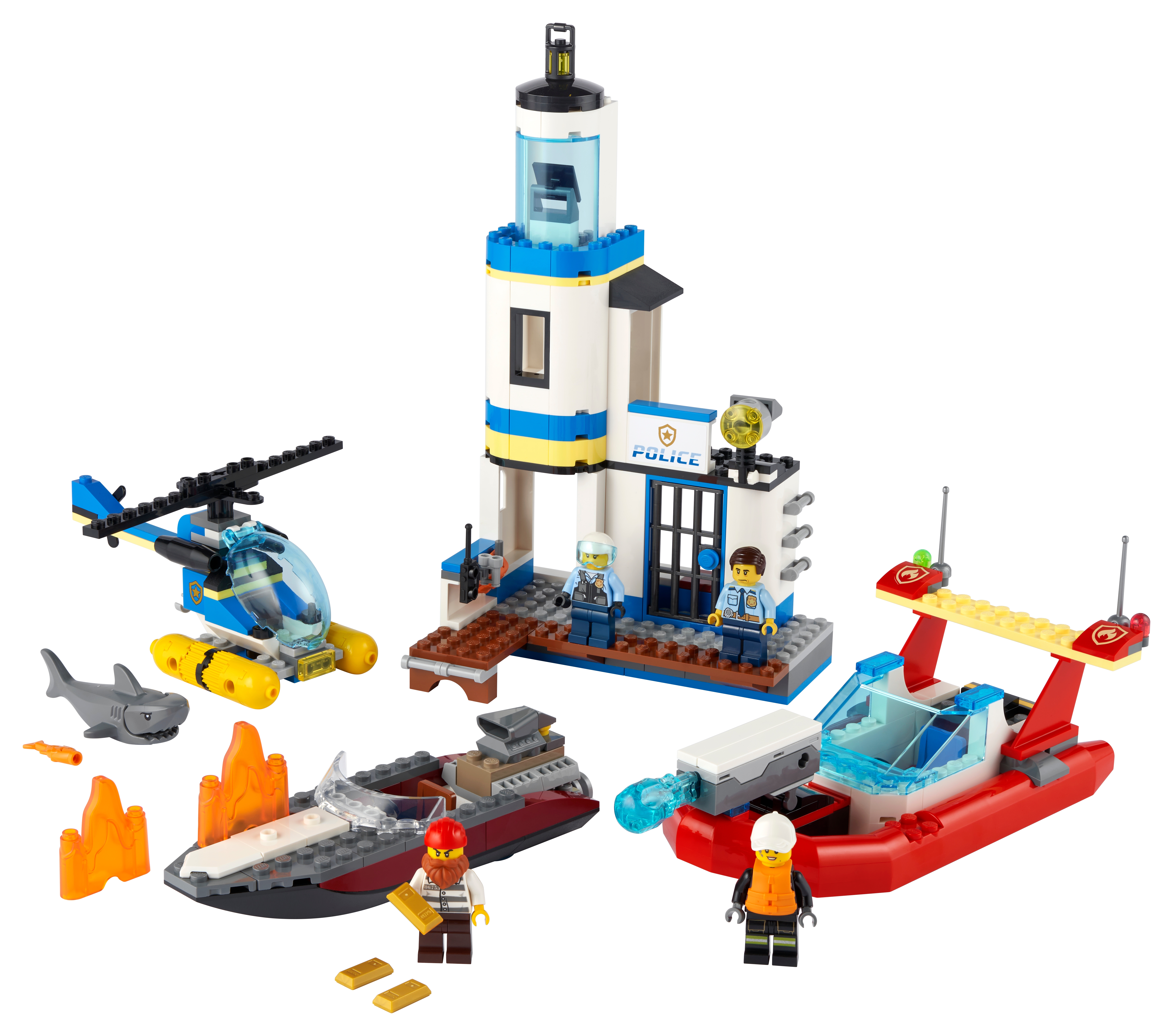 Seaside Police and Fire Mission 60308 | City | Buy online at the Official  LEGO® Shop GB