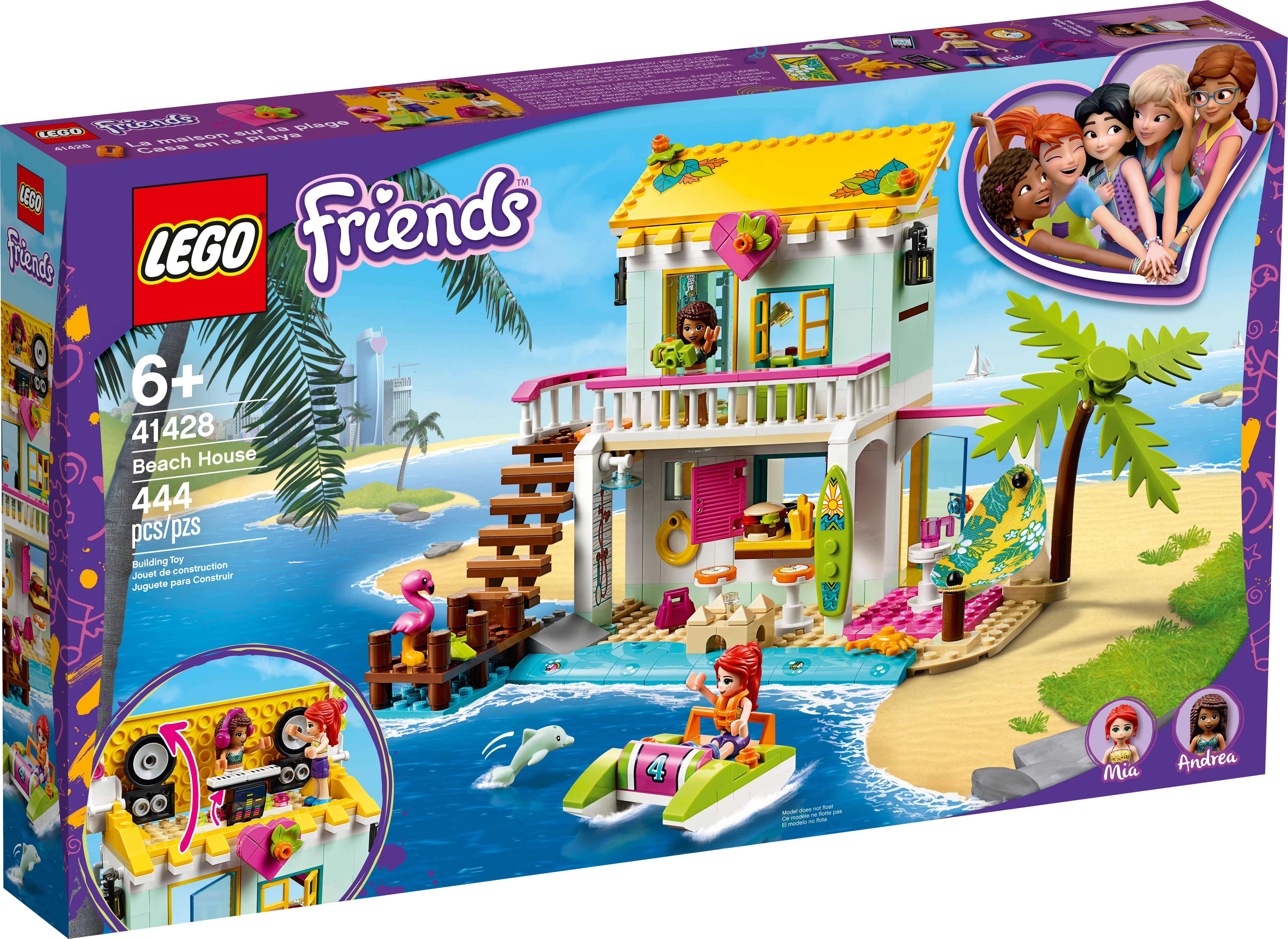 lego friends beach house 41428 building kit for sale off 75
