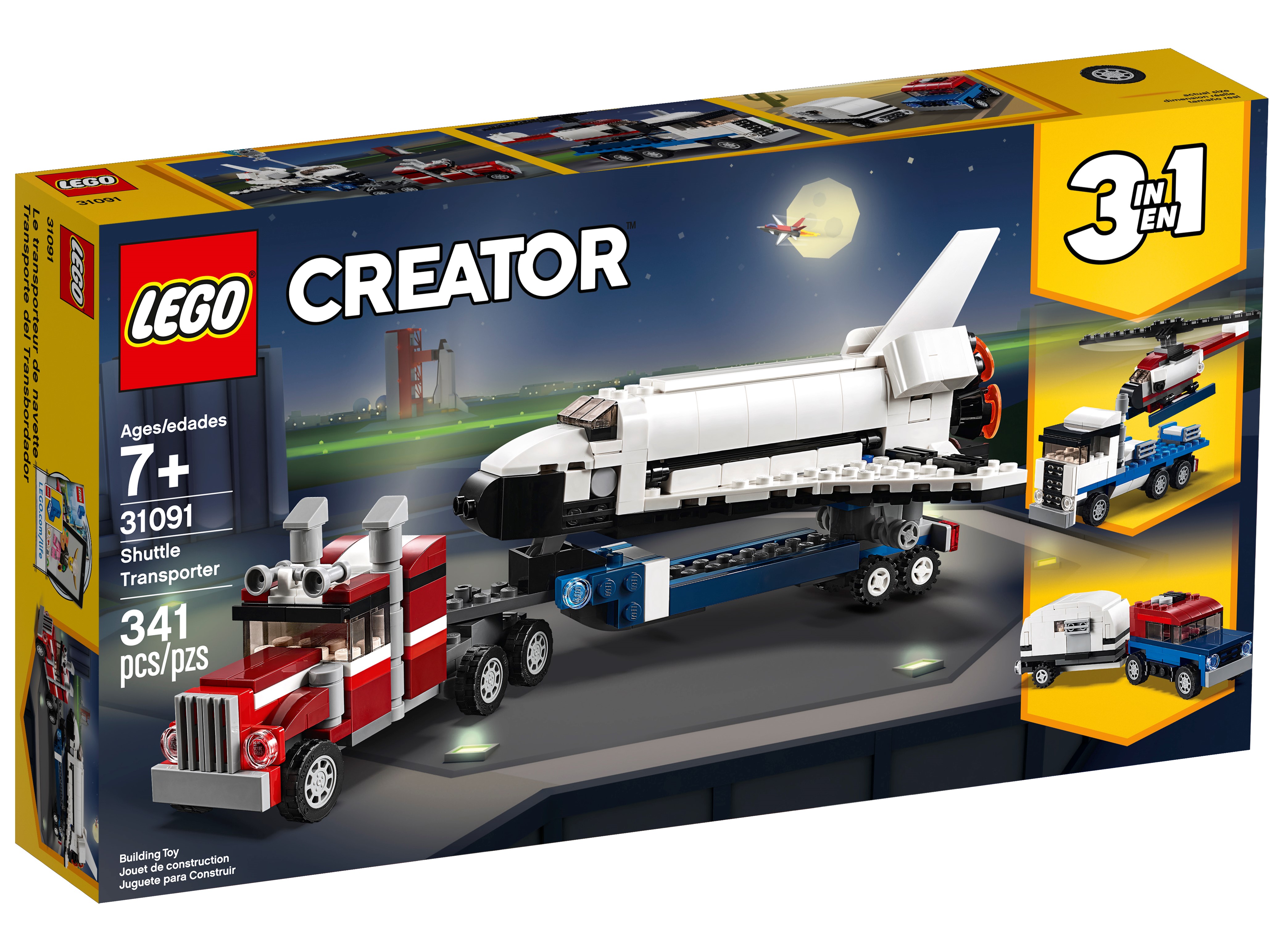 lego creator space shuttle transport