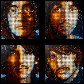 the beatles lego mosaic