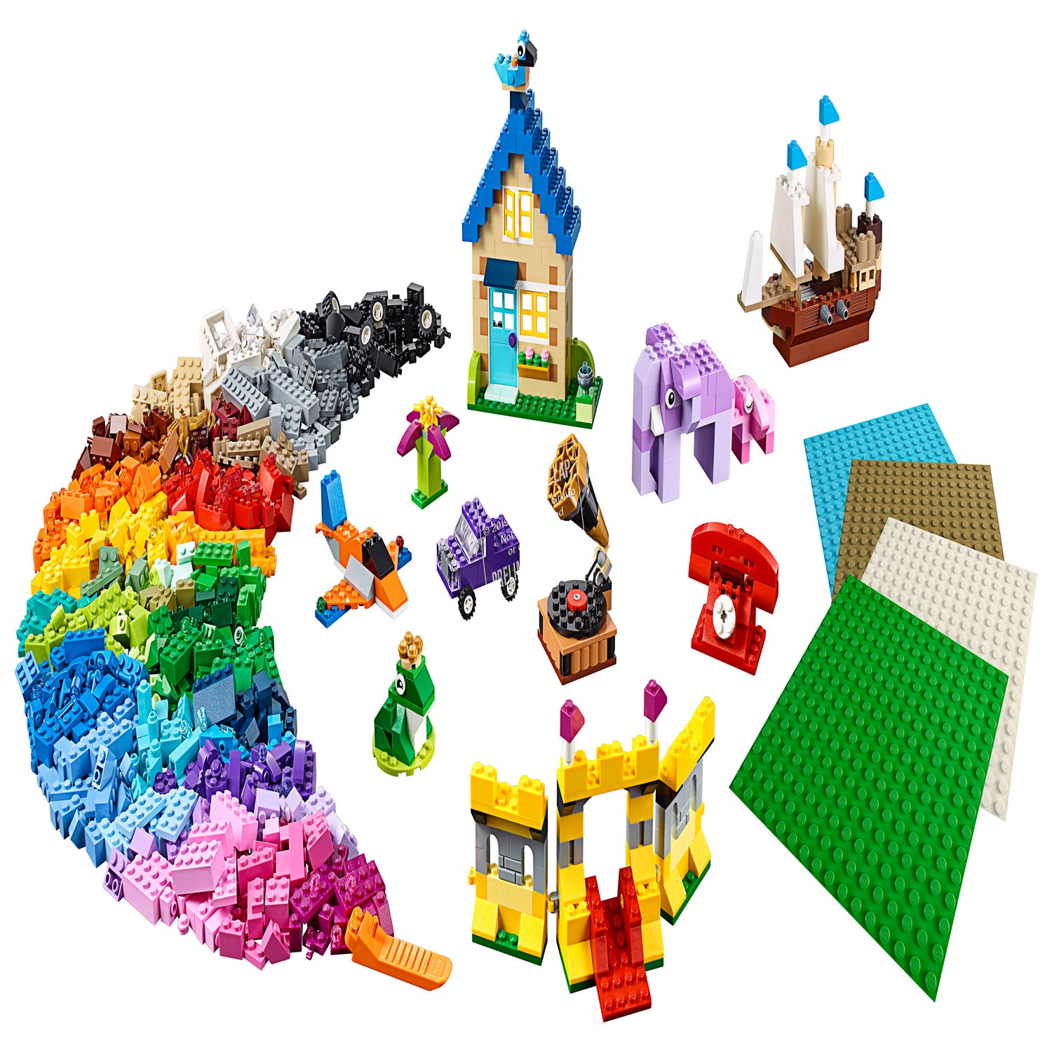 Lotto Mattoncini Costruzioni LEGO misti vari pezzi forme misure e
