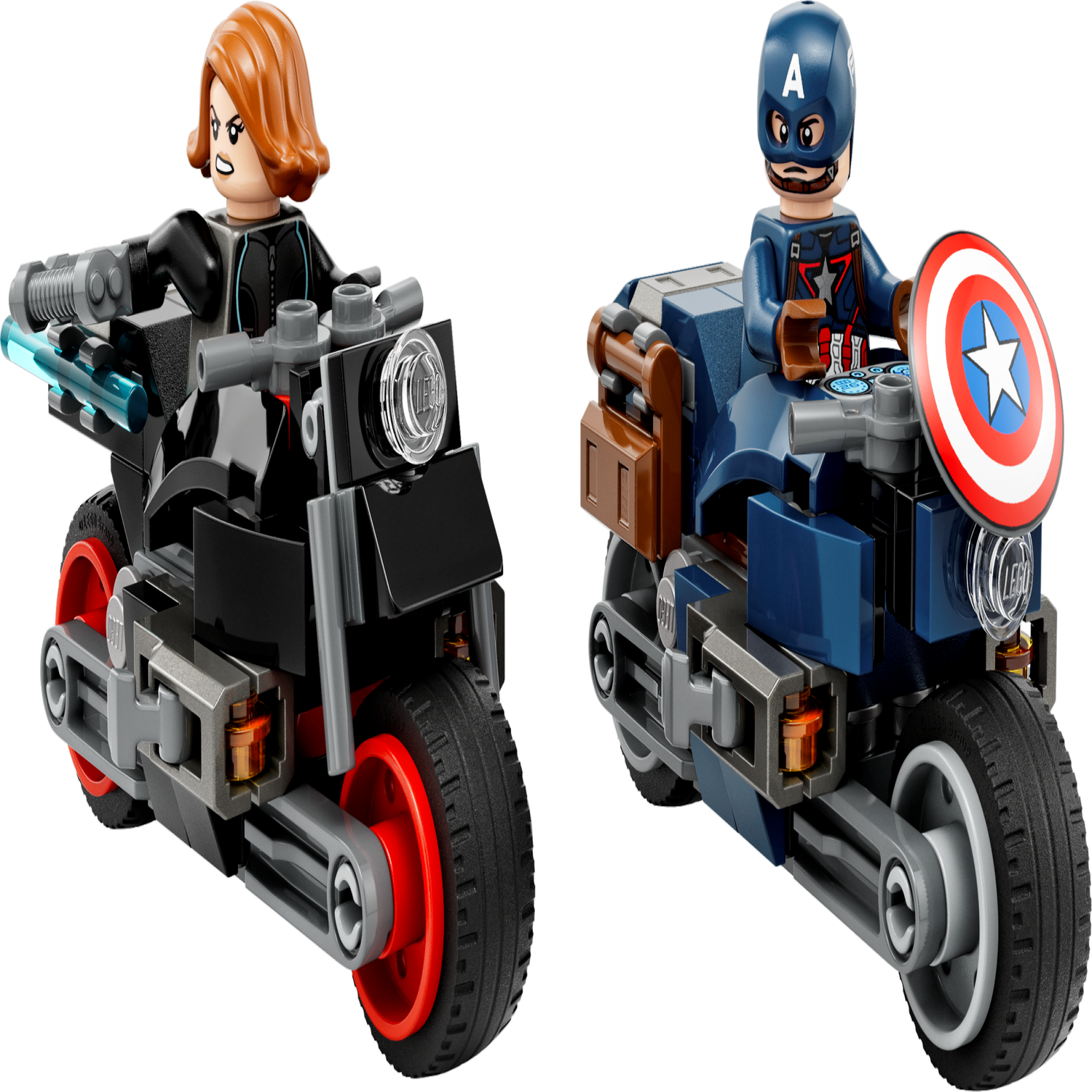 LEGO Marvel Black Widow & Captain America Motorcycles 76260 - Juguete para  construir para niños de 6 a 8 años, juego de Marvel basado en la era de los