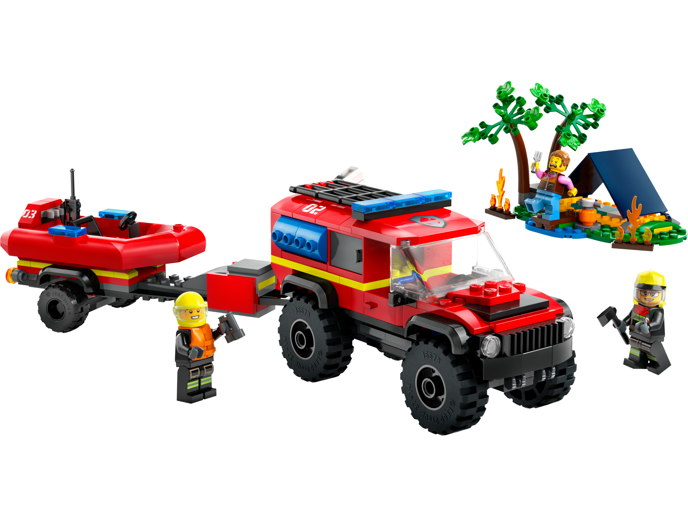 4WD消防車とレスキューボート 60412 | シティ |レゴ®ストア公式