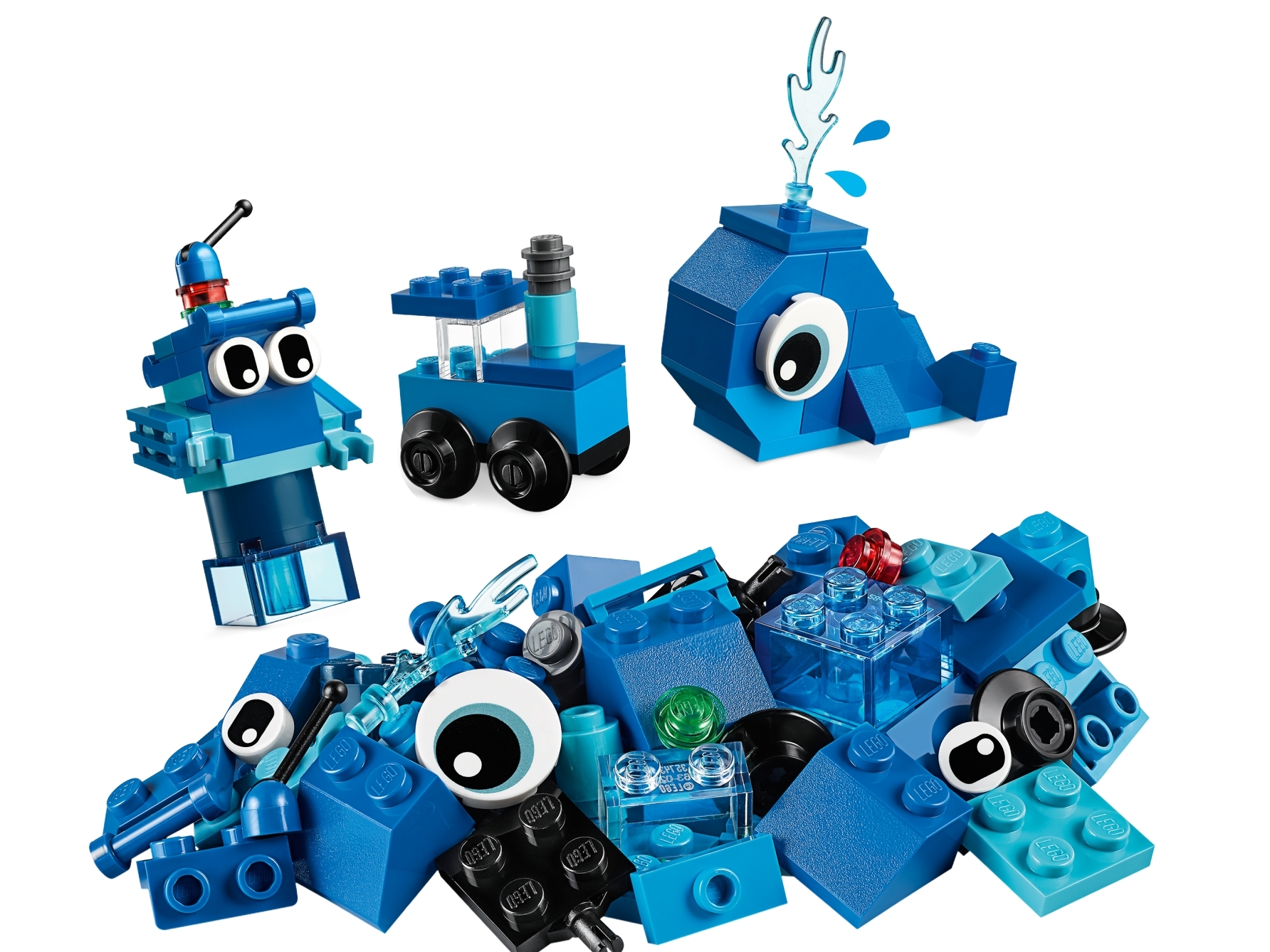 ② Lego Classic 620 Plaque de base mer bleue bleu eau décor