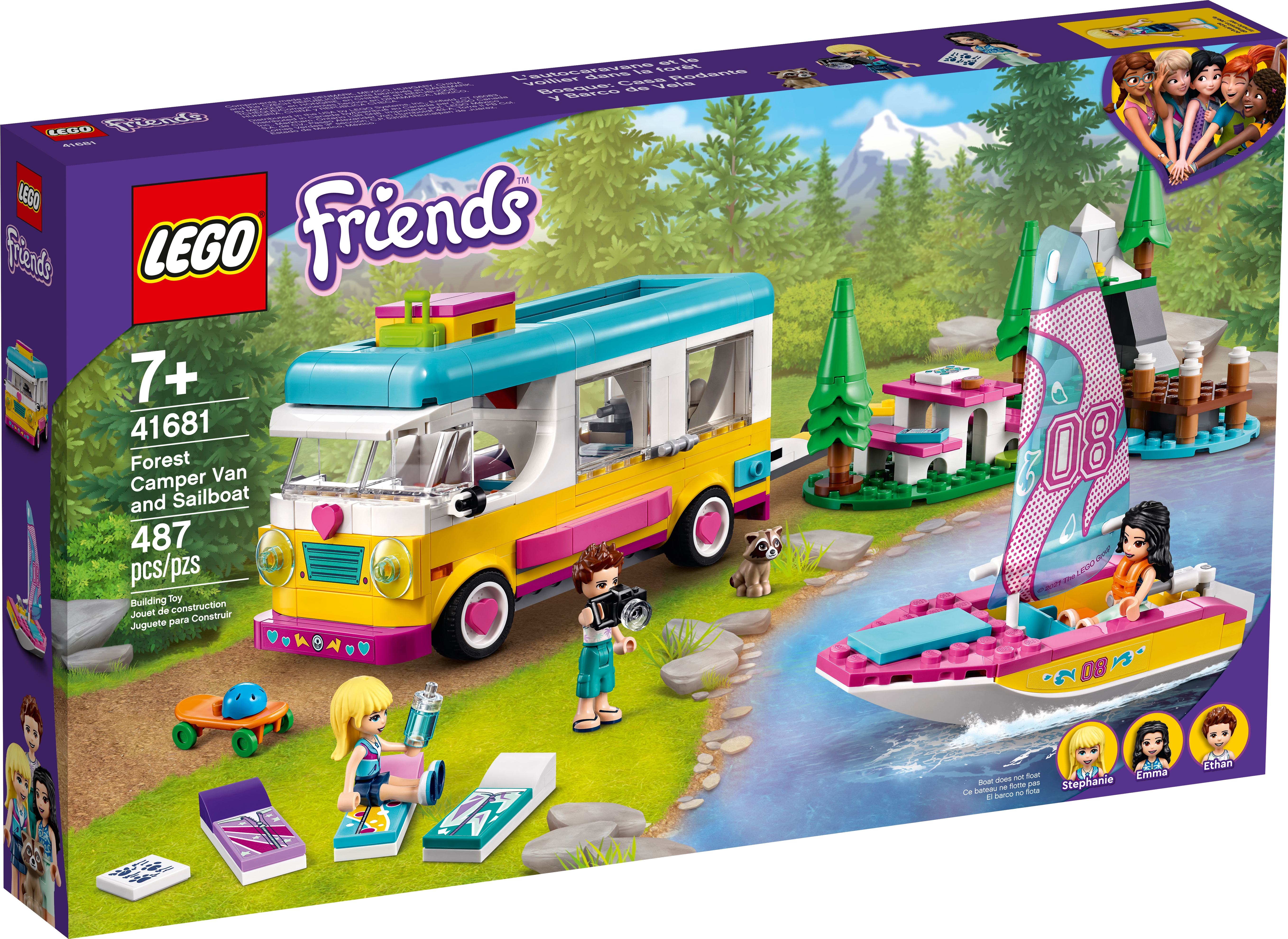 Forest Camper Van and Sailboat 41681 | Friends | Buy online at the Official  LEGO® Shop US